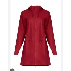 rains Scarlett Red‎ Coat Size XXS/XS Hooded